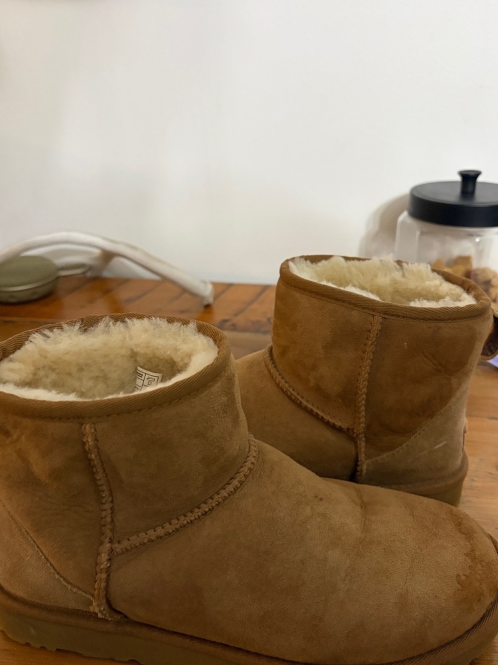 UGG Classic Mini II Suede Shearling Boots - Chestnut Brown